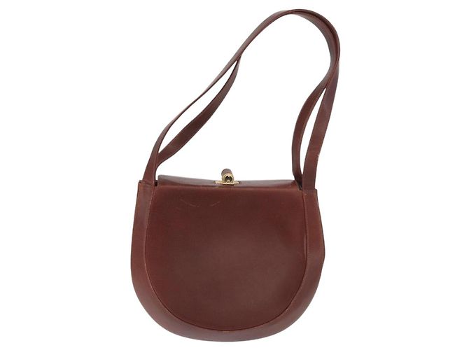Borsa a Spalla Salvatore Ferragamo in Pelle Marrone Oro Auth 174085A D'oro - vista 3