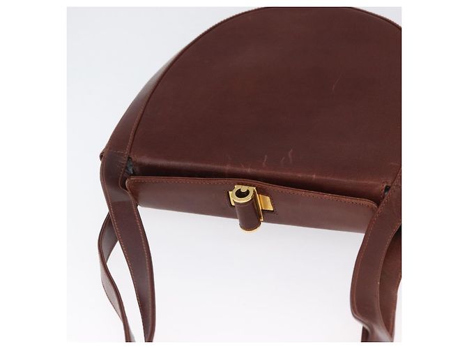 Borsa a Spalla Salvatore Ferragamo in Pelle Marrone Oro Auth 174085A D'oro - vista 6
