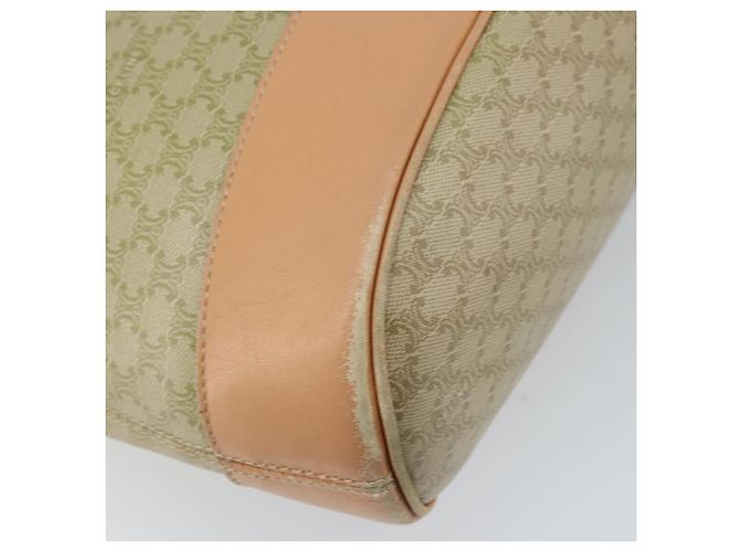 Céline Borsa a Spalla in Tela Macadam CELINE PVC Beige Oro Auth 173701 D'oro - vista 13