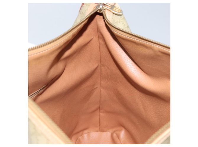 Céline Borsa a Spalla in Tela Macadam CELINE PVC Beige Oro Auth 173701 D'oro - vista 18