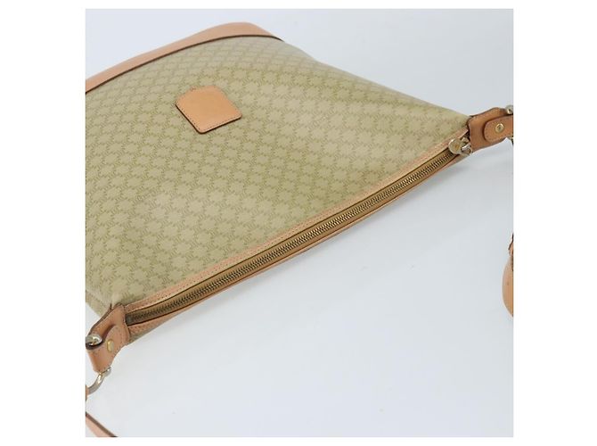 Céline Borsa a Spalla in Tela Macadam CELINE PVC Beige Oro Auth 173701 D'oro - vista 6