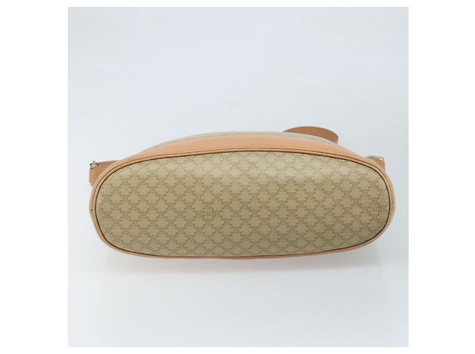 Céline Borsa a Spalla in Tela Macadam CELINE PVC Beige Oro Auth 173701 D'oro - vista 9