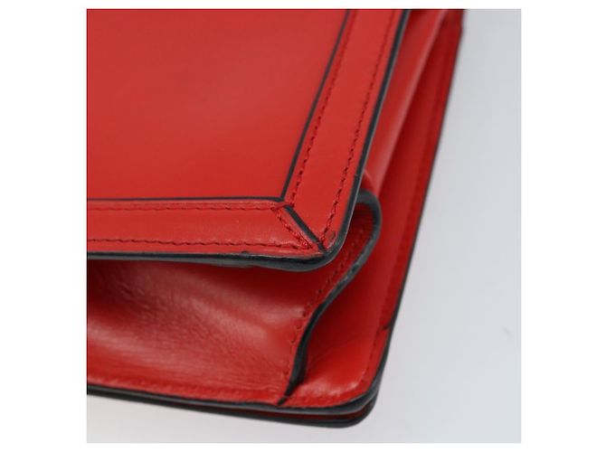 Borsa a Spalla LOEWE in Pelle Rossa e Oro Auth ki6486 Rosso D'oro - vista 16