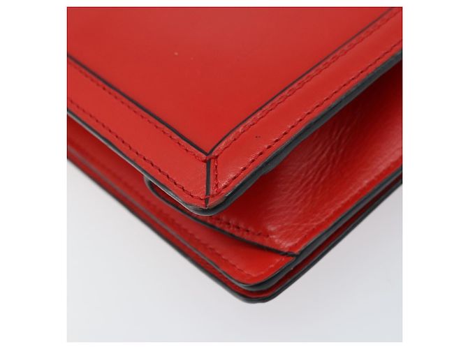 Borsa a Spalla LOEWE in Pelle Rossa e Oro Auth ki6486 Rosso D'oro - vista 17