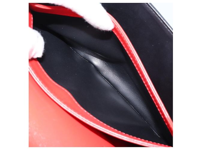 Borsa a Spalla LOEWE in Pelle Rossa e Oro Auth ki6486 Rosso D'oro - vista 23