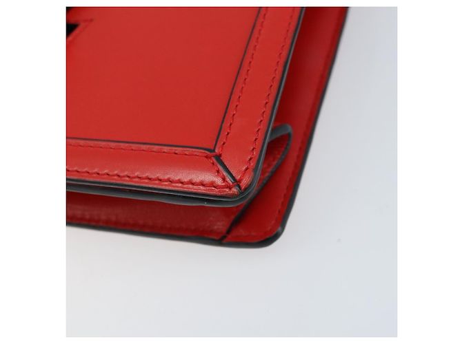 Borsa a Spalla LOEWE in Pelle Rossa e Oro Auth ki6486 Rosso D'oro - vista 8
