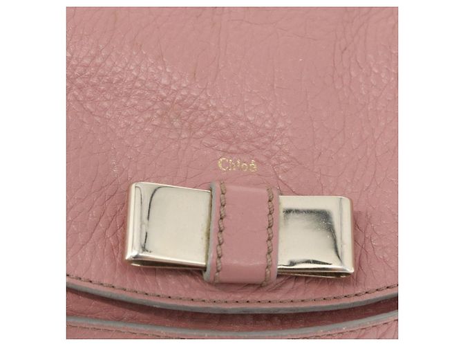 Chloé Borsa a Spalla Chloe Lily in Pelle 2way Rosa Oro Auth 173695 D'oro - vista 16