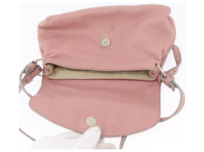 Chloé Borsa a Spalla Chloe Lily in Pelle 2way Rosa Oro Auth 173695 D'oro - vista 17