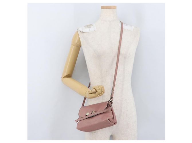 Chloé Borsa a Spalla Chloe Lily in Pelle 2way Rosa Oro Auth 173695 D'oro - vista 24