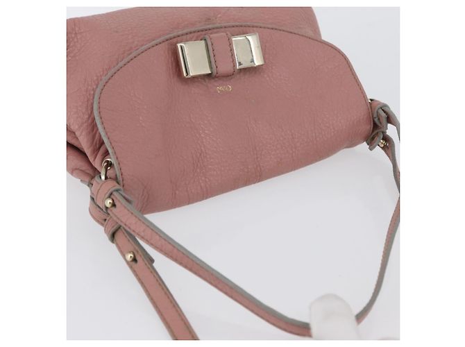 Chloé Borsa a Spalla Chloe Lily in Pelle 2way Rosa Oro Auth 173695 D'oro - vista 6