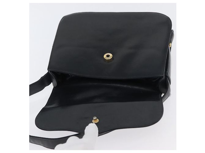 Gucci Borsa a Spalla in Pelle Blu Navy Oro Auth ARZ157 D'oro - vista 15