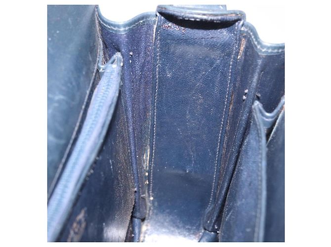 Gucci Borsa a Spalla in Pelle Blu Navy Oro Auth ARZ157 D'oro - vista 18