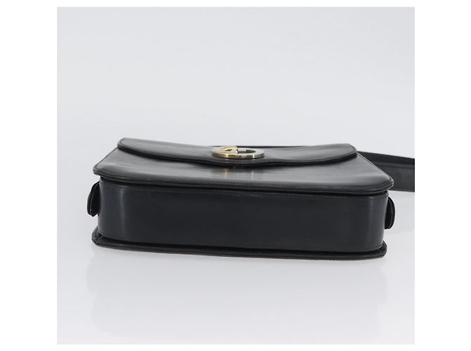 Gucci Borsa a Spalla in Pelle Blu Navy Oro Auth ARZ157 D'oro - vista 9