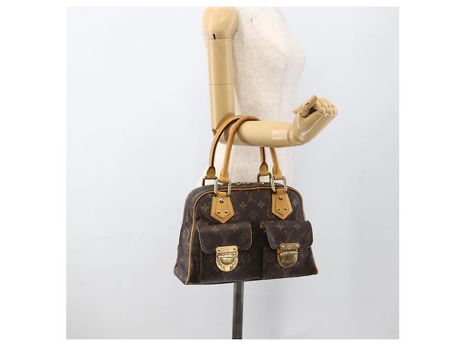 LOUIS VUITTON Bolsa de Mão Monogram Manhattan PM M40026 LV Auth ARZ609A Monograma - vista 22