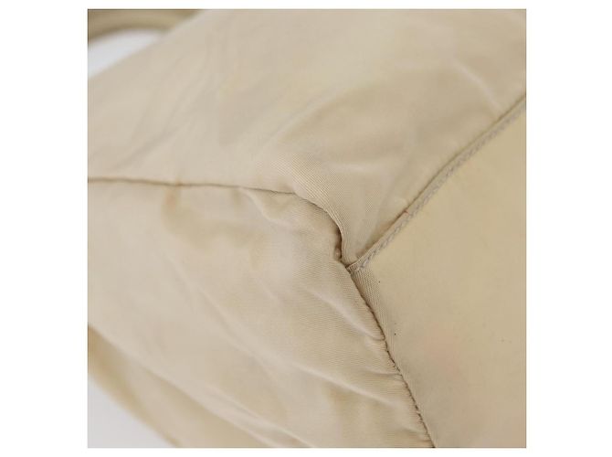 PRADA Borsa a mano in nylon argento beige Auth bs33932 - vista 15