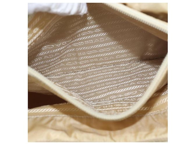 PRADA Borsa a mano in nylon argento beige Auth bs33932 - vista 25