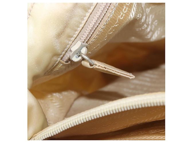 PRADA Borsa a mano in nylon argento beige Auth bs33932 - vista 26