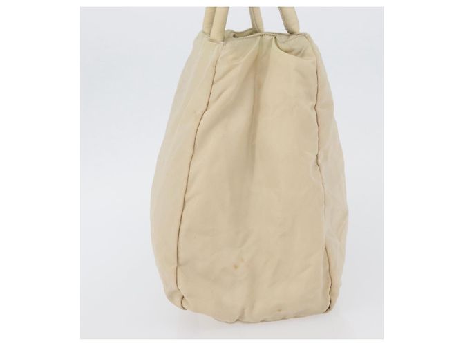 PRADA Borsa a mano in nylon argento beige Auth bs33932 - vista 3