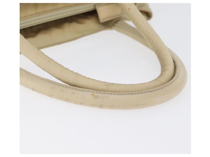 PRADA Borsa a mano in nylon argento beige Auth bs33932 - vista 8