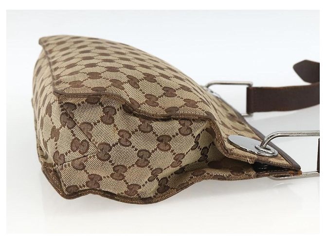 Borsa a Spalla GG Canvas Gucci Beige Argento 120841 Auth 173391 - vista 5
