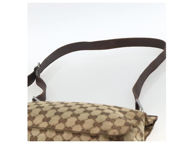 Borsa a Spalla GG Canvas Gucci Beige Argento 120841 Auth 173391 - vista 8