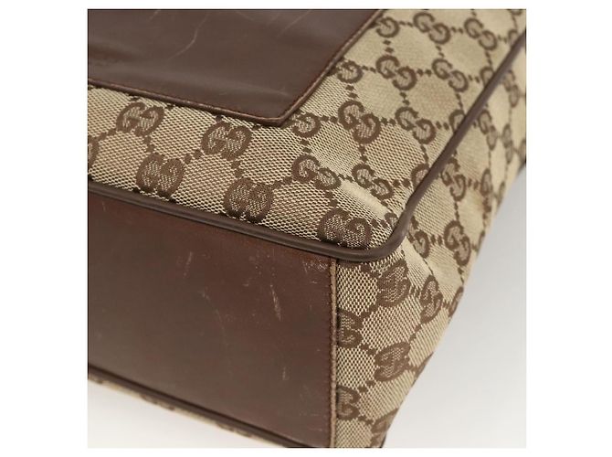 Borsa a Spalla GG Canvas Gucci Beige Argento 019.0538 Auth 174564 - vista 10
