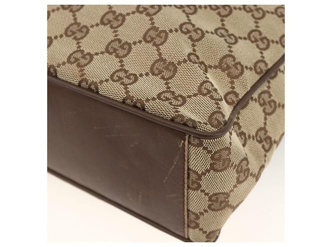 Borsa a Spalla GG Canvas Gucci Beige Argento 019.0538 Auth 174564 - vista 12