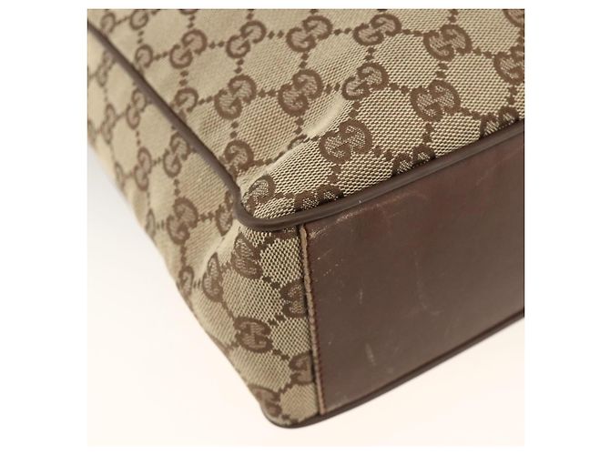 Borsa a Spalla GG Canvas Gucci Beige Argento 019.0538 Auth 174564 - vista 13