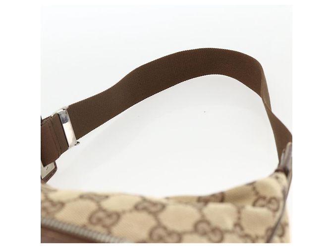 Borsa a Spalla GG Canvas Gucci Beige Argento 019.0538 Auth 174564 - vista 8