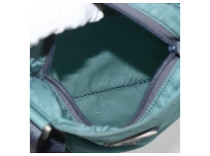 Borsa a Spalla PRADA Nylon Verde Argento Auth BSZ242 - vista 11