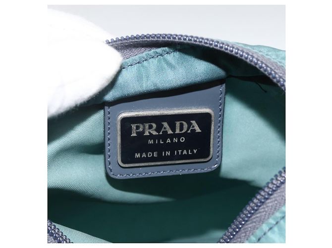 Borsa a Spalla PRADA Nylon Verde Argento Auth BSZ242 - vista 19