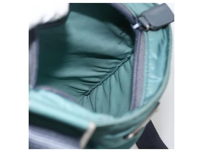 Borsa a Spalla PRADA Nylon Verde Argento Auth BSZ242 - vista 20