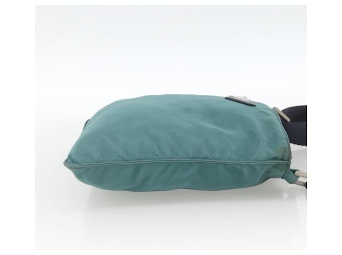 Borsa a Spalla PRADA Nylon Verde Argento Auth BSZ242 - vista 4