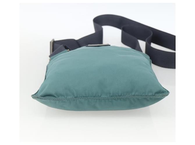 Borsa a Spalla PRADA Nylon Verde Argento Auth BSZ242 - vista 5