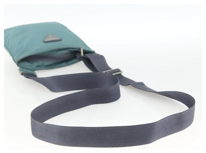 Borsa a Spalla PRADA Nylon Verde Argento Auth BSZ242 - vista 7