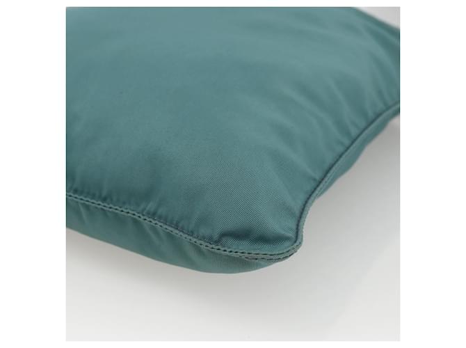 Borsa a Spalla PRADA Nylon Verde Argento Auth BSZ242 - vista 8
