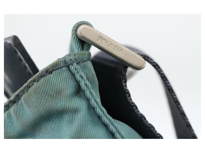 Borsa a Spalla PRADA Nylon Verde Argento Auth BSZ242 - vista 9