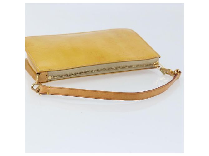 LOUIS VUITTON Pochette Lexington Monogram Vernis Beige M91010 LV Auth ARZ319 - vue 7