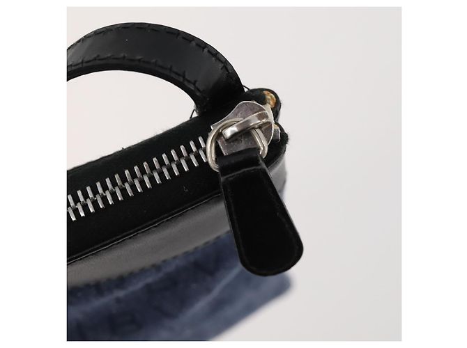 Bulgari Borsa a Spalla BVLGARI Denim Blu Argento Auth 166825 - vista 10