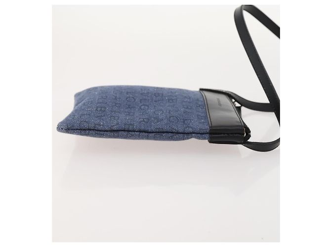 Bulgari Borsa a Spalla BVLGARI Denim Blu Argento Auth 166825 - vista 3