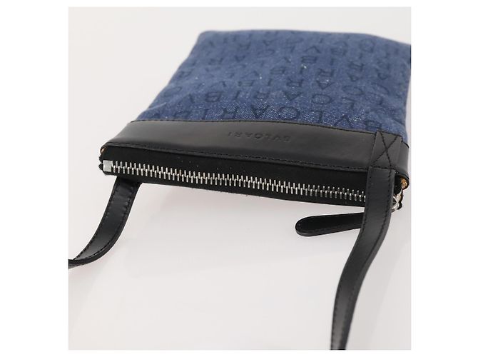 Bulgari Borsa a Spalla BVLGARI Denim Blu Argento Auth 166825 - vista 6