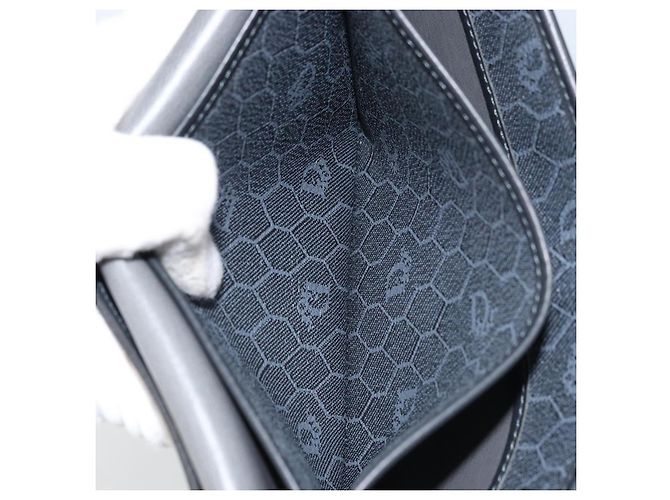Borsa a Spalla in Tela Honeycomb Christian Dior PVC Nero Oro Auth ARZ307 - vista 20