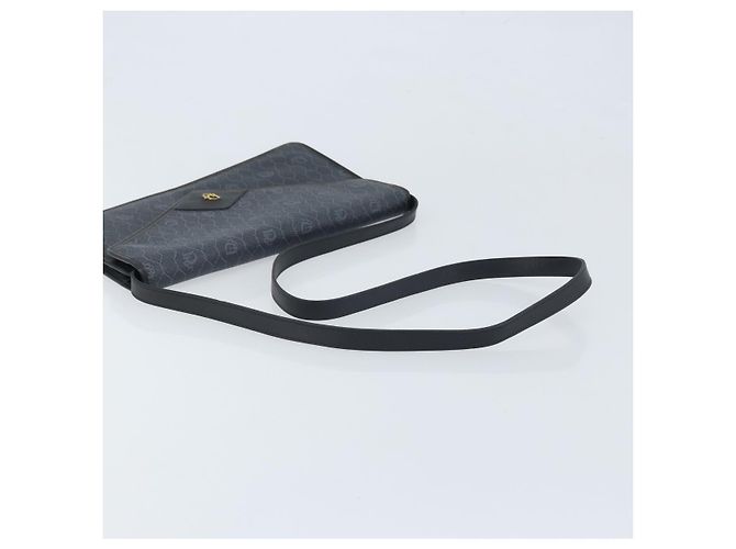 Borsa a Spalla in Tela Honeycomb Christian Dior PVC Nero Oro Auth ARZ307 - vista 7