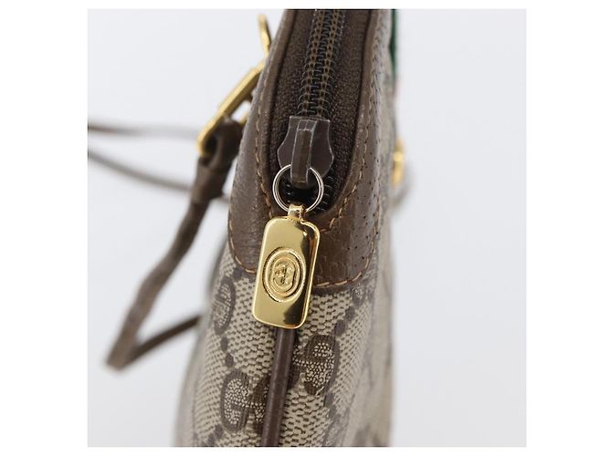 Borsa Gucci GG Supreme Web Sherry Line PVC Beige Oro 904 02 047 Auth ep13699 D'oro - vista 15