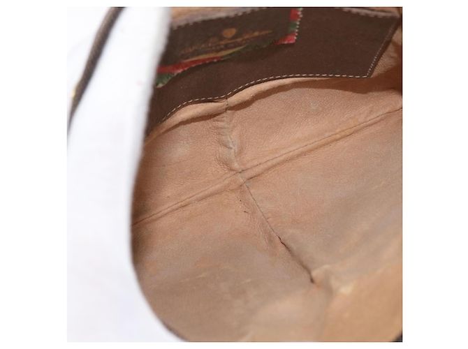 Borsa Gucci GG Supreme Web Sherry Line PVC Beige Oro 904 02 047 Auth ep13699 D'oro - vista 17