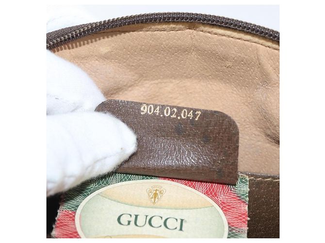 Borsa Gucci GG Supreme Web Sherry Line PVC Beige Oro 904 02 047 Auth ep13699 D'oro - vista 21