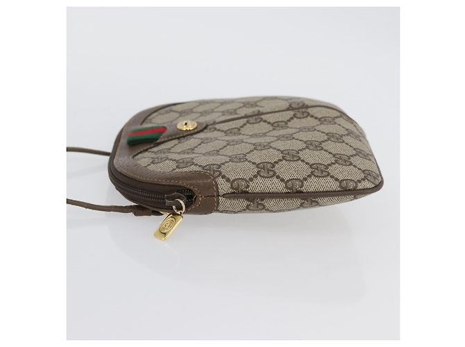 Borsa Gucci GG Supreme Web Sherry Line PVC Beige Oro 904 02 047 Auth ep13699 D'oro - vista 5