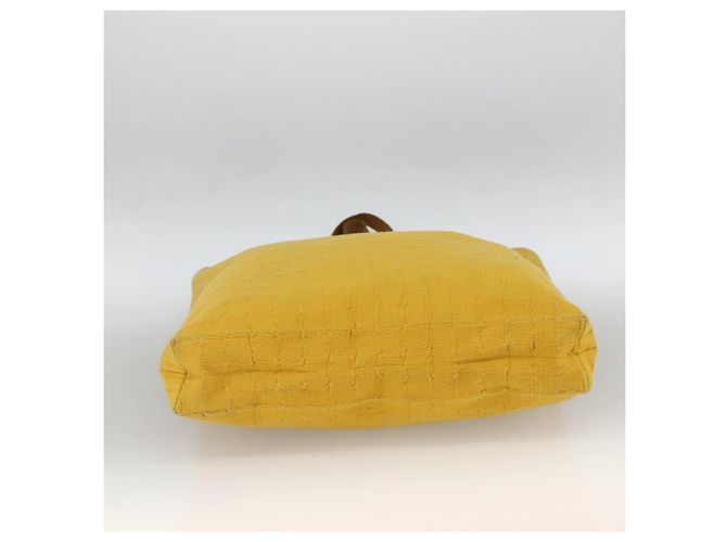 Hermès HERMES Amedaba GM Borsa Tote Tela Pelle Giallo Oro Auth BA11452 D'oro - vista 9
