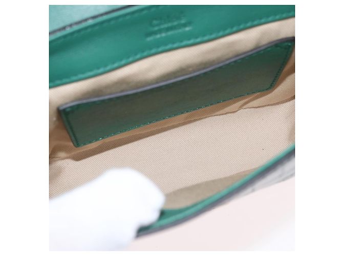 Chloé Borsa Chloe C in pelle embossata 2 in 1 verde oro Auth am11062V D'oro - vista 20