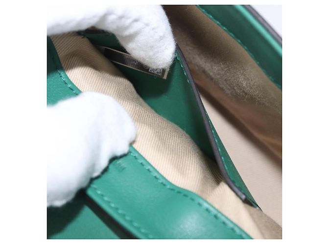 Chloé Borsa Chloe C in pelle embossata 2 in 1 verde oro Auth am11062V D'oro - vista 23